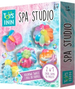 Zestaw kreatywny spa studio flower świece i kule do kąpiel