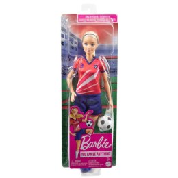 Lalka barbie piłkarka czerwona koszulka