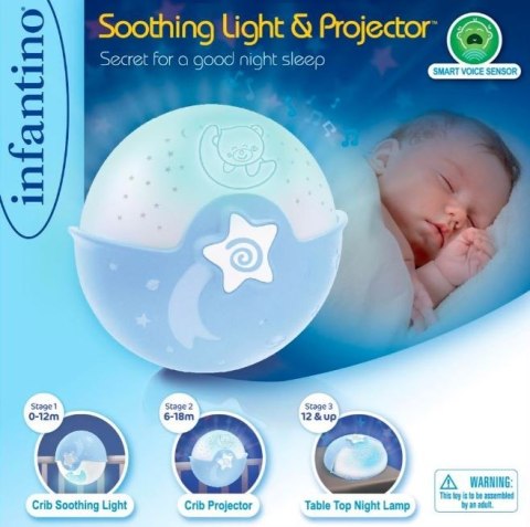 Infantino projektor 2w1 niebieski Infantino projektor 2w1 niebieski