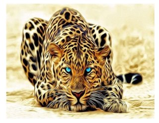 Diamentowa mozaika - leopard