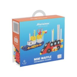 Klocki konstrukcyjne mini waffle - przyborniki pojazdy 140 elementów