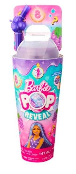 Lalka barbie pop reveal owocowy sok, fioletowa