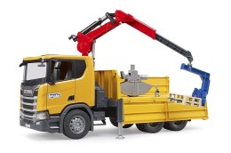 Pojazd scania super 560r ciężarówka z dźwigiem i paletami