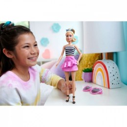 Lalka barbie fashionistas top w biało-czarne paski