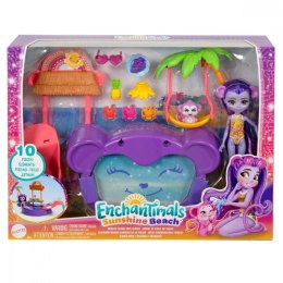 Zestaw enchantimals tropikalny basen + lalka małpka