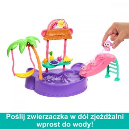Zestaw enchantimals tropikalny basen + lalka małpka