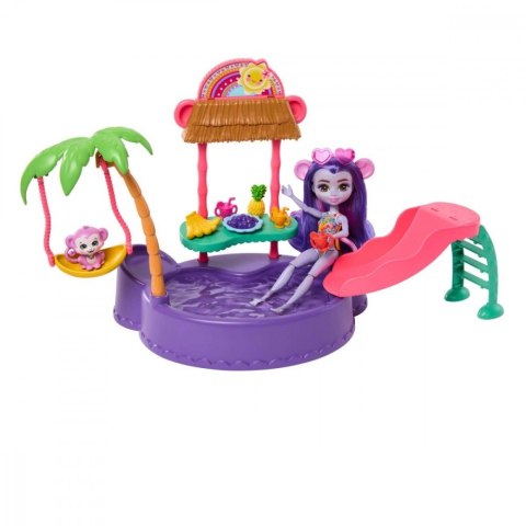 Zestaw enchantimals tropikalny basen + lalka małpka Zestaw enchantimals tropikalny basen + lalka małpka