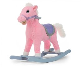 Koń na biegunach Łatek pink