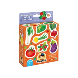 Układanka puzzle do pary - owoce i warzywa