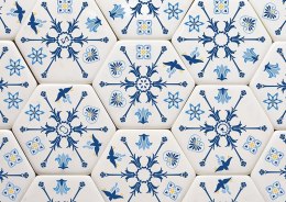 Gra honeycombs blue