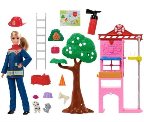 Lalka barbie strażaczka z akcesoriami Lalka barbie strażaczka z akcesoriami