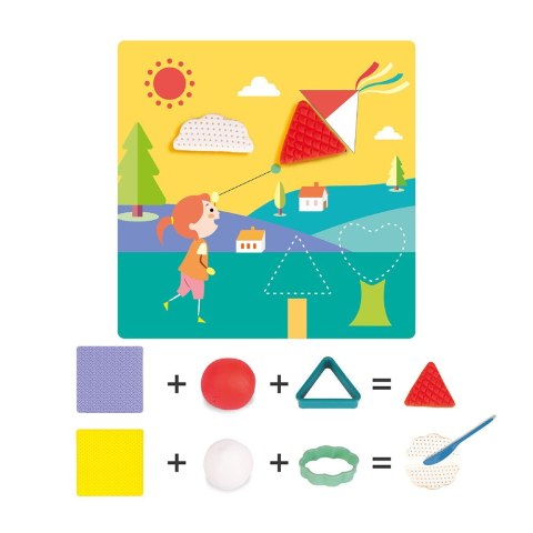 Zestaw plastusiowe zabawy - geometryczne kształty Zestaw plastusiowe zabawy - geometryczne kształty
