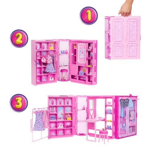 Szafa marzeń lalki barbie z ubraniami Szafa marzeń lalki barbie z ubraniami