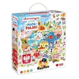 Puzzle obserwacyjne - mapa polski 100 elementów
