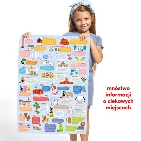 Puzzle obserwacyjne - mapa polski 100 elementów Puzzle obserwacyjne - mapa polski 100 elementów