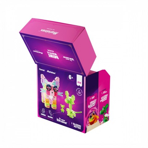 Klocki mini waffle - diplodok i kotek 280 elementów Klocki mini waffle - diplodok i kotek 280 elementów
