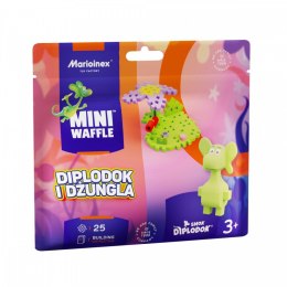 Klocki mini waffle - saszetka diplodok i dżungla 25 elementów
