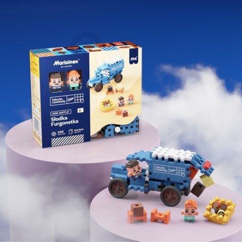 Klocki mini waffle - wedel słodka furgonetka 100 elementów Klocki mini waffle - wedel słodka furgonetka 100 elementów