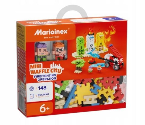 Klocki waffle mini - akcja strażacka 148 elementów Klocki waffle mini - akcja strażacka 148 elementów