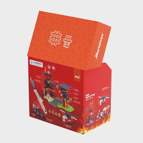 Klocki waffle mini - remiza strażacka 280 elementów Klocki waffle mini - remiza strażacka 280 elementów