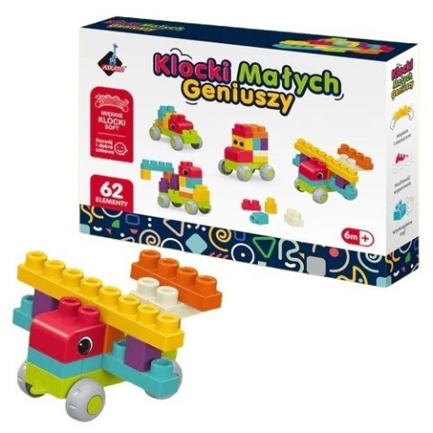 Klocki małych geniuszy - soft 62 elementy Klocki małych geniuszy - soft 62 elementy
