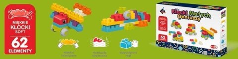 Klocki małych geniuszy - soft 62 elementy Klocki małych geniuszy - soft 62 elementy