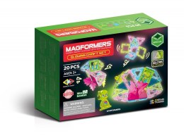 Klocki magnetyczne glowing craft 20 elementów