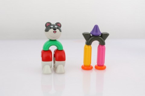 Klocki magnetyczne stick-o zestaw kot i pies 27 elementów Klocki magnetyczne stick-o zestaw kot i pies 27 elementów