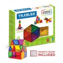 Klocki magnetyczne tileblox zestaw tęczowy z tablicą magnetyczną 30 elementów