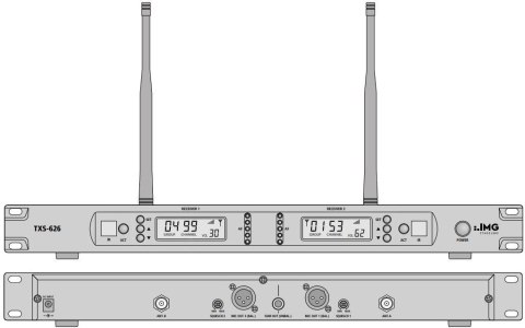ODBIORNIK MIKROFONOWY PODWÓJNY TXS-626 ODBIORNIK MIKROFONOWY PODWÓJNY TXS-626