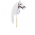 Koń na kiju hobby horse hoppihorse a3 leopard - biały, maść tarantowata