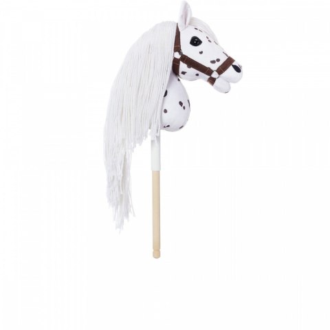 Koń na kiju hobby horse hoppihorse a3 leopard - biały, maść tarantowata Koń na kiju hobby horse hoppihorse a3 leopard - biały, maść tarantowata