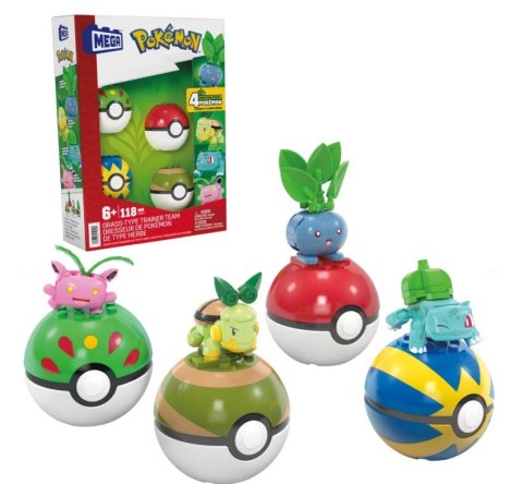 Klocki pokemon drużyna trawiastego Klocki pokemon drużyna trawiastego