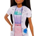 Lalka barbie lekarz dentystka z pacjentem ciemne włosy