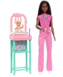 Lalka barbie lekarz pediatra ciemne włosy