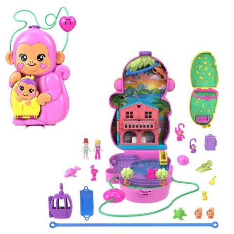 Polly pocket kompaktowa torebka małpka Polly pocket kompaktowa torebka małpka