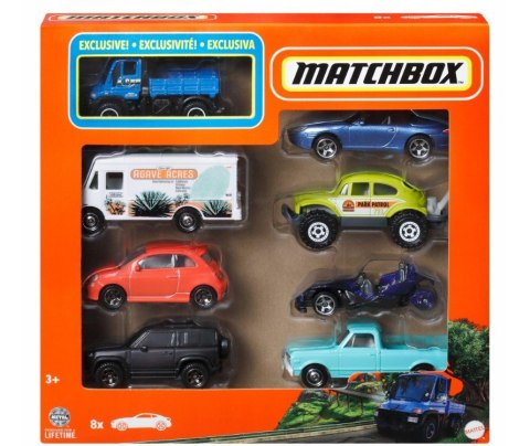 Zestaw pojazdów matchbox 8-pak 1:64 mix Zestaw pojazdów matchbox 8-pak 1:64 mix