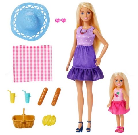 Lalka barbie rodzina i przyjaciele siostry na pikniku Lalka barbie rodzina i przyjaciele siostry na pikniku