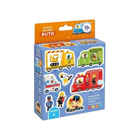 Układanka puzzle do pary - auta Układanka puzzle do pary - auta
