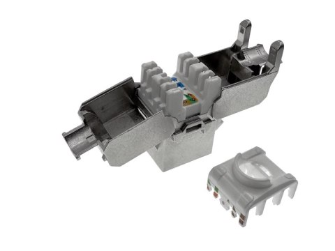 Gniazdo keystone, RJ45, beznarzędziowe, ekranowane, kat. 6A, Q-LANTEC