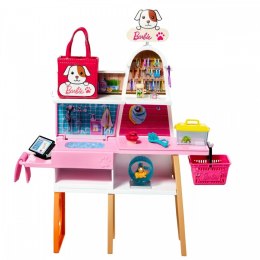 Zestaw z lalką barbie sklepik-salon dla zwierzaków