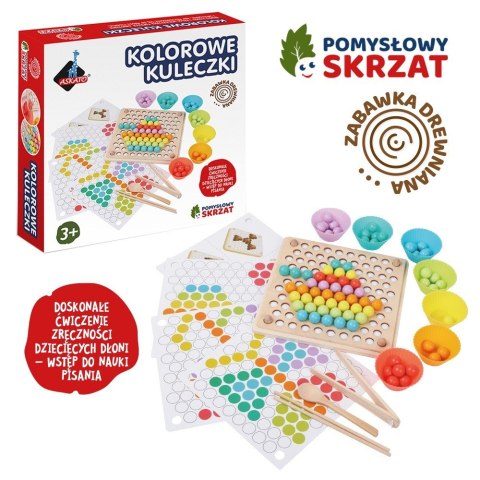 Gra pomysłowy skrzat - kolorowe kuleczki Gra pomysłowy skrzat - kolorowe kuleczki