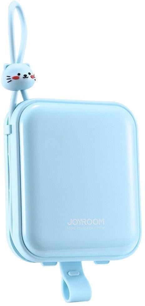 Powerbank Joyroom Cutie Series JR-L008 10000mAh 22.5W PD QC z kablami 1x USB-A 1x USB-C niebieski Powerbank Joyroom Cutie Series JR-L008 10000mAh 22.5W PD QC z kablami 1x USB-A 1x USB-C niebieski
