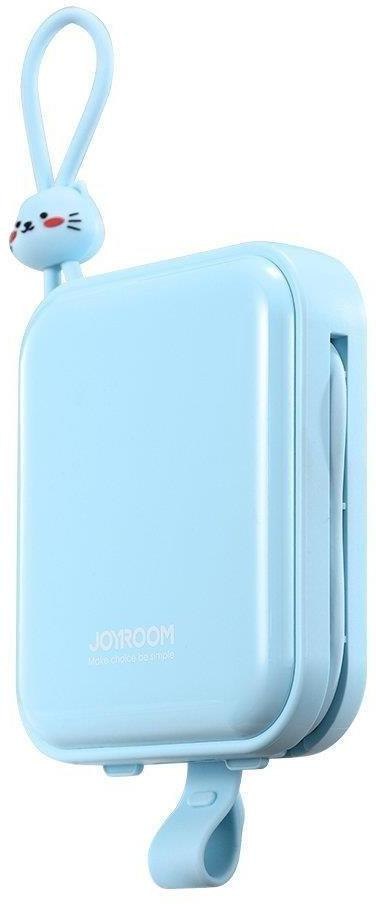 Powerbank Joyroom Cutie Series JR-L008 10000mAh 22.5W PD QC z kablami 1x USB-A 1x USB-C niebieski Powerbank Joyroom Cutie Series JR-L008 10000mAh 22.5W PD QC z kablami 1x USB-A 1x USB-C niebieski
