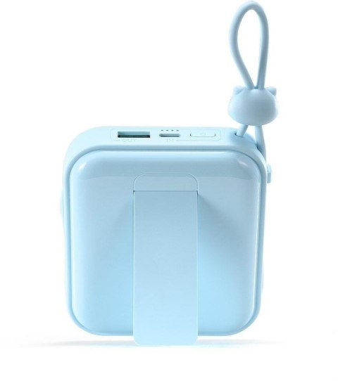 Powerbank Joyroom Cutie Series JR-L008 10000mAh 22.5W PD QC z kablami 1x USB-A 1x USB-C niebieski Powerbank Joyroom Cutie Series JR-L008 10000mAh 22.5W PD QC z kablami 1x USB-A 1x USB-C niebieski
