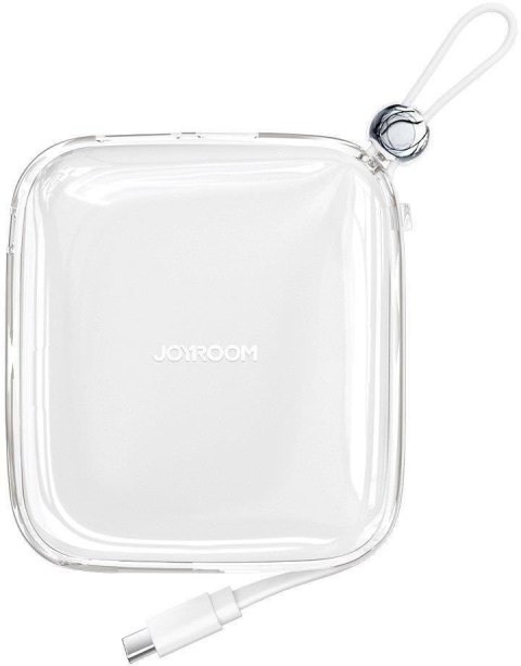 Powerbank Joyroom Jelly Series JR-L002 10000mAh 22.5W PD QC z kablem 1x USB-A 1x USB-C biały Powerbank Joyroom Jelly Series JR-L002 10000mAh 22.5W PD QC z kablem 1x USB-A 1x USB-C biały