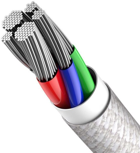 KABEL USB-C / Lightning iPhone Baseus Cafule CATLGD-A02 2m 20W PD Quick Charging BIAŁY W OPLOCIE KABEL USB-C / Lightning iPhone Baseus Cafule CATLGD-A02 2m 20W PD Quick Charging BIAŁY W OPLOCIE