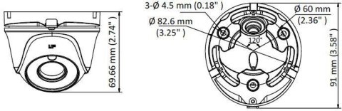 Kamera 4w1 Hilook by Hikvision kopułka 2MP TVICAM-T2M 2.8mm Kamera 4w1 Hilook by Hikvision kopułka 2MP TVICAM-T2M 2.8mm