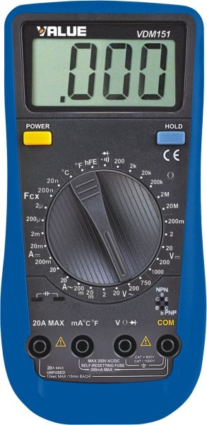 MULTIMETR CYFROWY VALUE VDM-151 MULTIMETR CYFROWY VALUE VDM-151