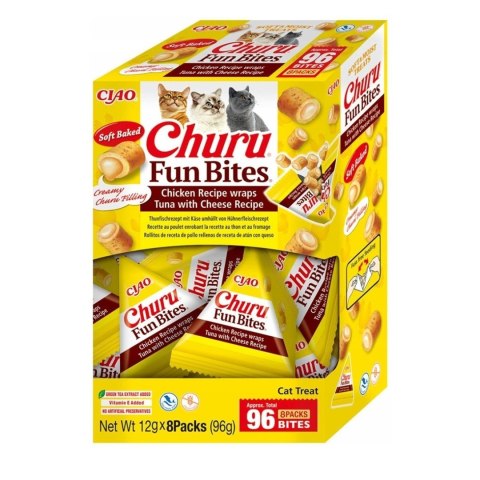 INABA CAT FUN BITES CHICKEN&TUNA&CHEESE przysmak dla kota 8x12g (96g) INABA CAT FUN BITES CHICKEN&TUNA&CHEESE przysmak dla kota 8x12g (96g)